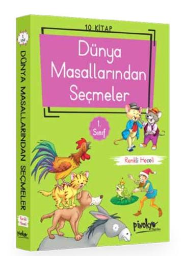 1. Sınıf Dünya Masallarından Seçmeler - 10 Kitap Takım-Heceli %30 indi