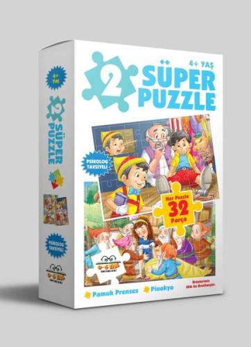 2 Süper Puzzle - Pamuk Prenses - Pinokyo 4+ Yaş %23 indirimli Kolektif