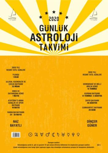 2020 Günlük Astroloji Takvimi Naz Bayatlı – Dinçer Güner