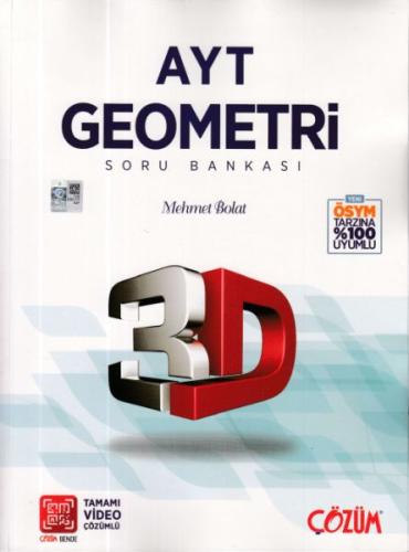 3D AYT Geometri Soru Bankası (Yeni) %23 indirimli Mehmet Bolat