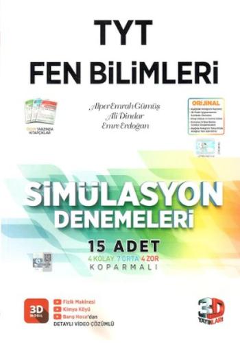 3D Yayınları TYT Fen Bilimleri Tamamı Video Çözümlü Simülasyon Denemel