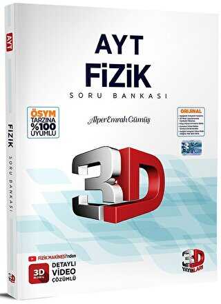 3D Yayınları AYT Fizik Tamamı Video Çözümlü Soru Bankası %23 indirimli