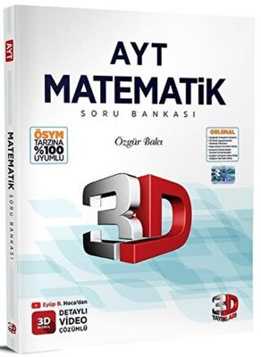 3D Yayınları AYT Matematik Tamamı Video Çözümlü Soru Bankası %23 indir