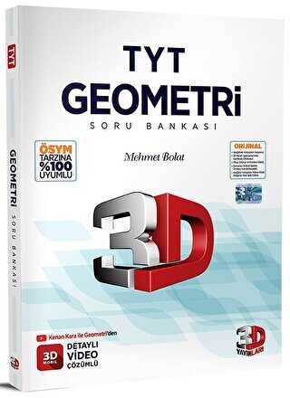 3D Yayınları 2023 TYT Geometri Soru Bankası Mehmet Bolat