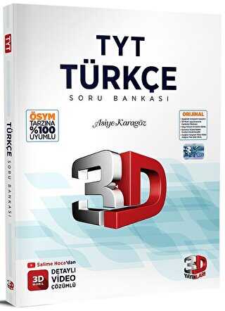 3D Yayınları TYT Türkçe Tamamı Video Çözümlü Soru Bankası %23 indiriml