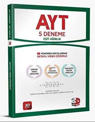 3D Yayınları AYT 5'li Eşit Ağırlık Deneme Aycan Söylemez