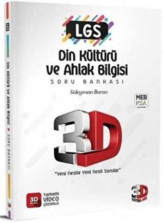 3D Yayınları LGS 3D Din Kültürü ve Ahlak Bilgisi Soru Bankası Süleyman