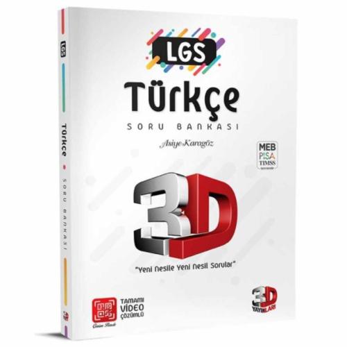 3D Yayınları LGS 3D Türkçe Soru Bankası Tamamı Video Çözümlü Asiye Kar