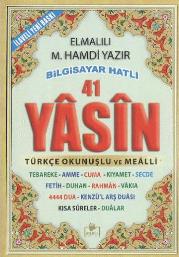 41 Yasin Bilgisayar Hatlı Tükçe Okunuşlu (Cep Boy) Elmalılı Muhammed H