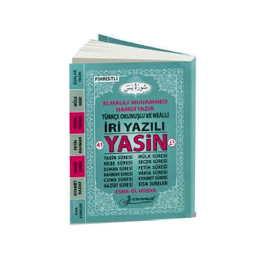 41 Yasin Türkçe Okunuşlu ve Mealli İri Yazılı Fihristli Cep Boy F024 E