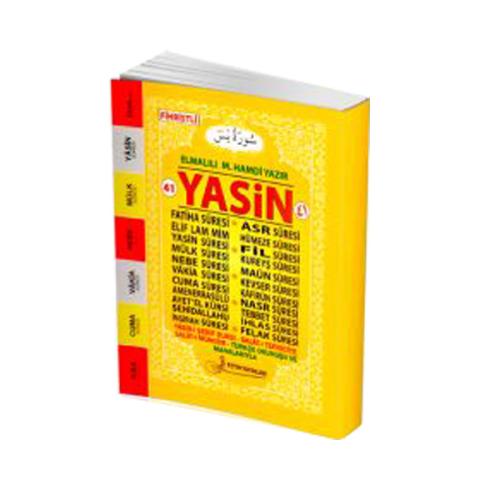 41 Yasin Türkçe Okunuşu ve Manalarıyla Fihristli Cep Boy F019 Elmalılı