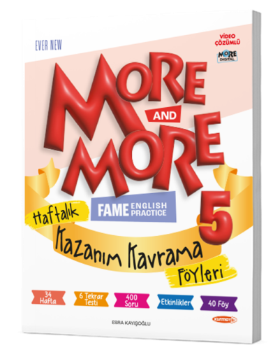 5 MORE&MORE HAFTALIK KAZANIM KAVRAMA FÖYLERİ (40 FÖY) Kurmay Komisyon