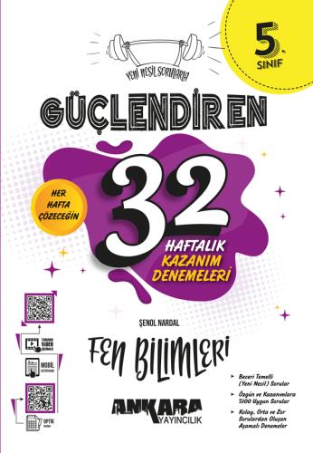 5. Sınıf Güçlendiren 32 Haftalık Fen Bilimleri Kazanım Denemeleri Şeno