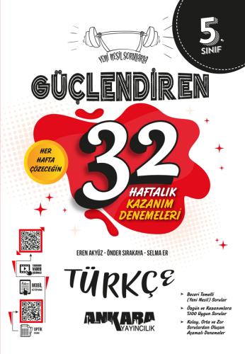 5. Sınıf Güçlendiren 32 Haftalık Türkçe Kazanım Denemeleri Komisyon