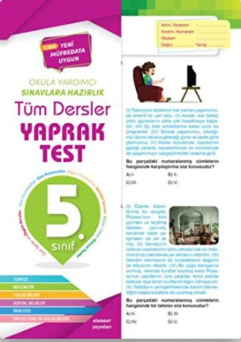 5. Sınıf Tüm Dersler Yaprak Test %20 indirimli Kolektif