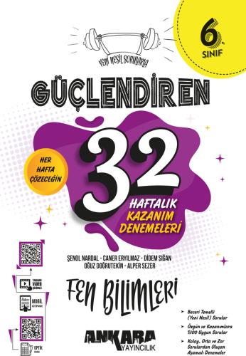 6. Sınıf Güçlendiren 32 Haftalık Fen Bilimleri Kazanım Denemeleri Şeno