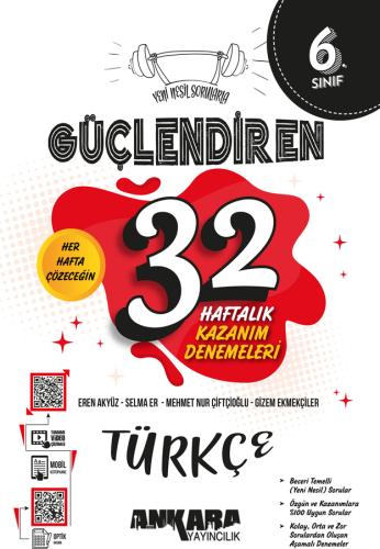 6. Sınıf Güçlendiren 32 Haftalık Türkçe Kazanım Denemeleri Eren Akyüz-