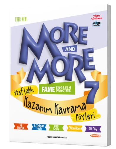 7 More&More Haftalık Kazanım Kavrama Föyleri (40 Föy)