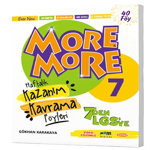 7 More&More Haftalık Kazanım Kavrama Föyleri (40 Föy)