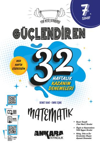 7. Sınıf Güçlendiren 32 Haftalık Matematik Kazanım Denemeleri Demet Ba