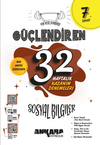 7. Sınıf Güçlendiren 32 Haftalık Sosyal Bilgiler Kazanım Denemeleri An