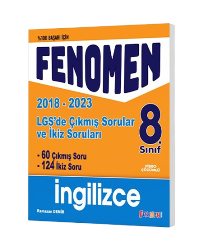 8 FENOMEN LGS INGILIZCE ÇIKMIS SORULAR VE IKIZ SORULARI (2018-2023) Fe