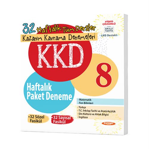 8 KKD TÜM DERSLER HAFTALIK PAKET DENEME (64 FASİKÜL)+(32 OPTİK) Kurmay