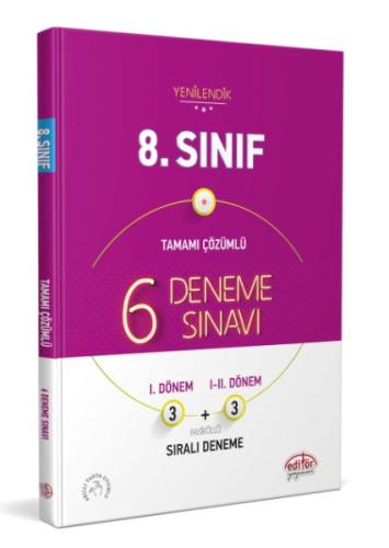 8. Sınıf Tamamı Çözümlü 6 Deneme Sınavı (Fasiküllü) %23 indirimli Komi