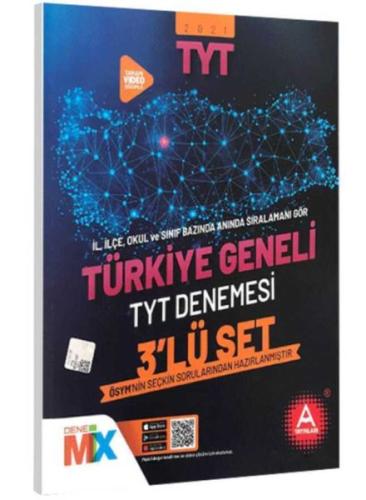 A Yayınları 2021 Türkiye Geneli Çıkmış Sorular Denemesi 3 lü Set