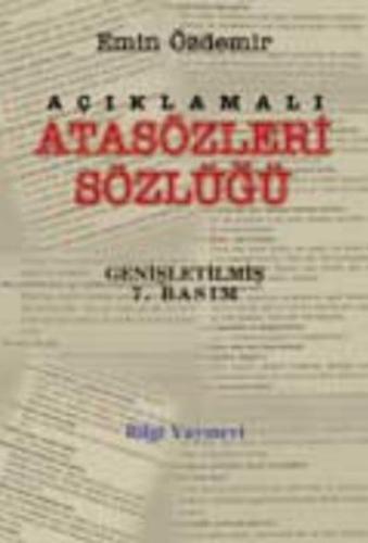 Açıklamalı Atasözleri Sözlüğü %15 indirimli Emin Özdemir