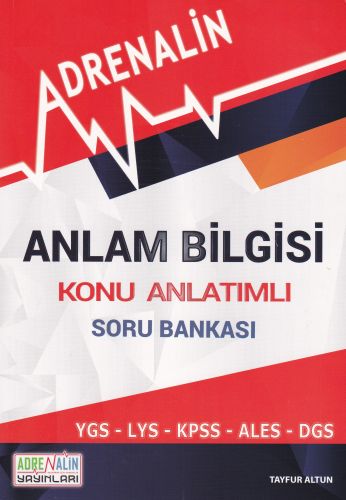 Adrenalin Anlam Bilgisi Konu Anlatımlı Soru Bankası Tayfur Altun