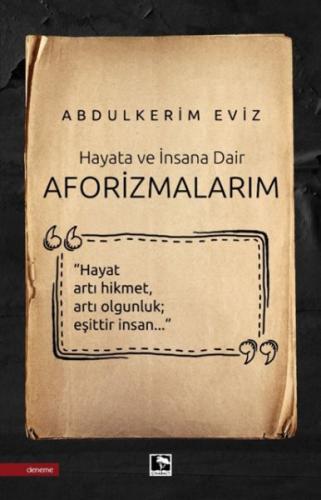 Aforizmalarım %25 indirimli Abdülkerim Eviz