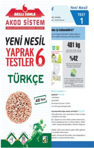 Akıllı Damla Türkçe Yeni Nesil Yaprak Testler-6. Sınıf %25 indirimli K