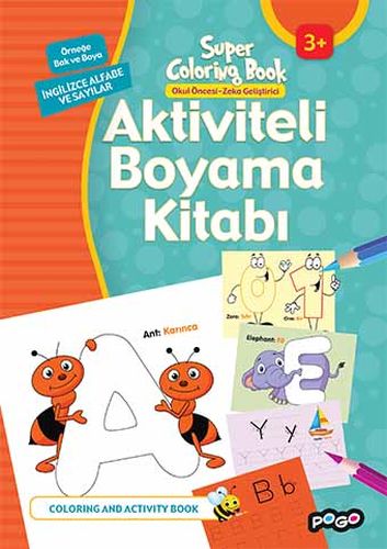 Aktiviteli Boyama Kitabı İngilizce Alfabe ve Sayılar Kolektif