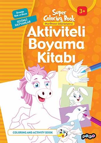 Aktiviteli Boyama Kitabı Sevimli Hayvanlar Kolektif