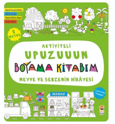 Aktiviteli Upuzuuun Boyama Kitabım - Meyve Ve Sebzenin Hikayesi Asiye 