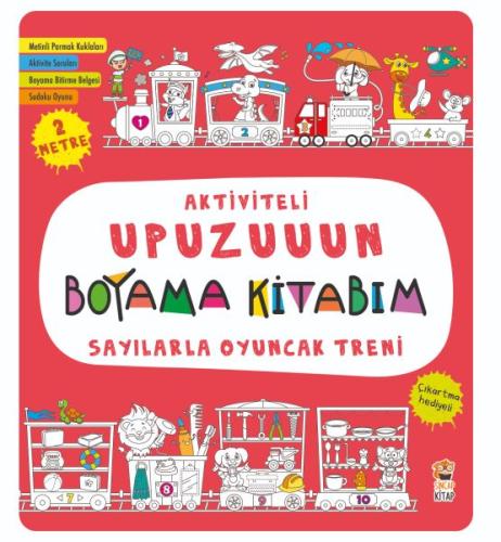 Aktiviteli Upuzuuun Boyama Kitabım - Sayılarla Oyuncak Treni Asiye Asl