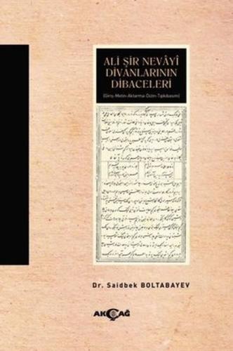 Ali Şir Nevayi Divanlarının Dibaceleri %15 indirimli Saidbek Boltabaye