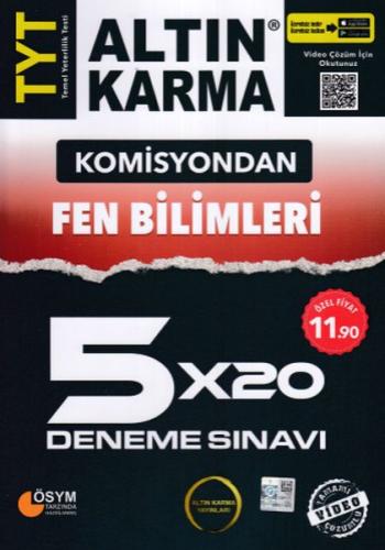 Altın Karma Komisyondan TYT Fen Bilimleri 5x20 Deneme Sınavı (Yeni) Ko