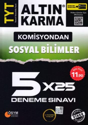 Altın Karma Komisyondan TYT Sosyal Bilimler 5x25 Deneme Sınavı (Yeni) 