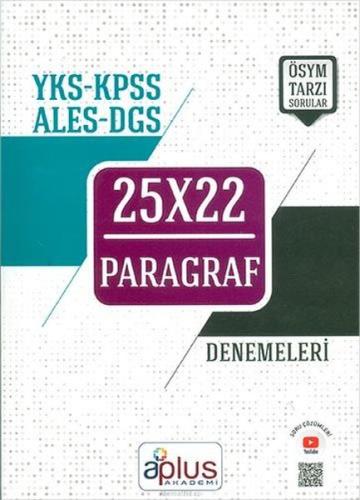 APlus YKS KPSS ALES DGS Paragraf 25x22 Denemeleri (Yeni) Komisyon