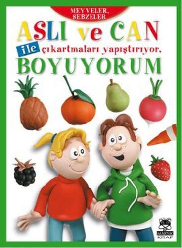 Aslı ve Can ile Çıkartmaları Yapıştırıyor, Boyuyorum - Meyveler, Sebze