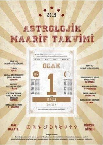 Astrolojik Maarif Takvimi 2019 Dinçer Güner