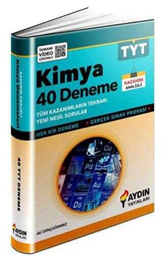 Aydın Yayınları TYT Kimya 40 Deneme Ali Dinçsönmez