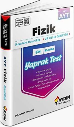 Aydın Yayınları YKS AYT Fizik Çek Kopar Yaprak Test Video Çözümlü Aydı