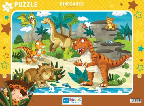 Blue Focus Dinosaurs (Dinozorlar) - Puzzle 72 Parça %20 indirimli