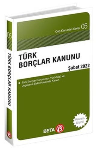 Cep Kanunları Serisi 05 - Türk Borçlar Kanunu (Cep Boy) %3 indirimli C