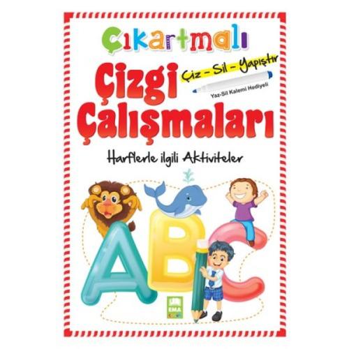 Çıkartmalı Çizgi Çalışmaları Harflerle İlgili Aktiviteler %20 indiriml