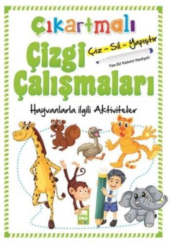 Çıkartmalı Çizgi Çalışmaları - Hayvanlarla İlgili Aktiviteler %23 indi