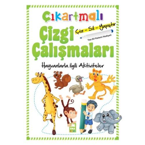 Çıkartmalı Çizgi Çalışmaları Hayvanlarla İlgili Aktiviteler %20 indiri